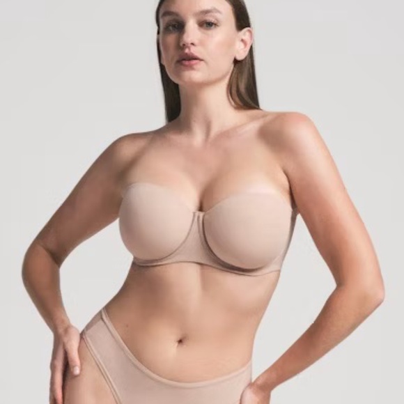 34C SKIMS NWT Fits Everybody STRAPLESS BRA in MICA - Picture 5 of 6